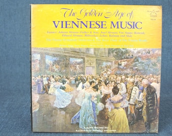 Vintage LP Record Set- "The Golden Age of Viennese Music" - 7 Record Set by Murray Hill Records, 932199 w/ Illustrated Insert - VG Condition