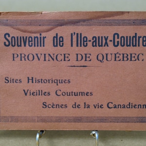Collection de cartes postales anciennes - « Souvenir de L'lle-aux-Coudres, Sites historiques de la province de Québec [...] - 12 cartes postales, état passable +