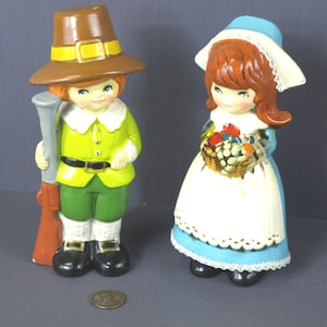 【中古美品】ランドリー BOY&GIRL 10thソフビ /LITTLE BOY Vintage Napcoware Japan Pilgrim Boy & Girl Chalk Figurines Pair