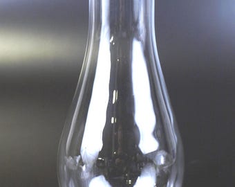 Chaminé vintage de vidro transparente para furacão | 24,8 cm de altura com abertura de encaixe de 7,6 cm