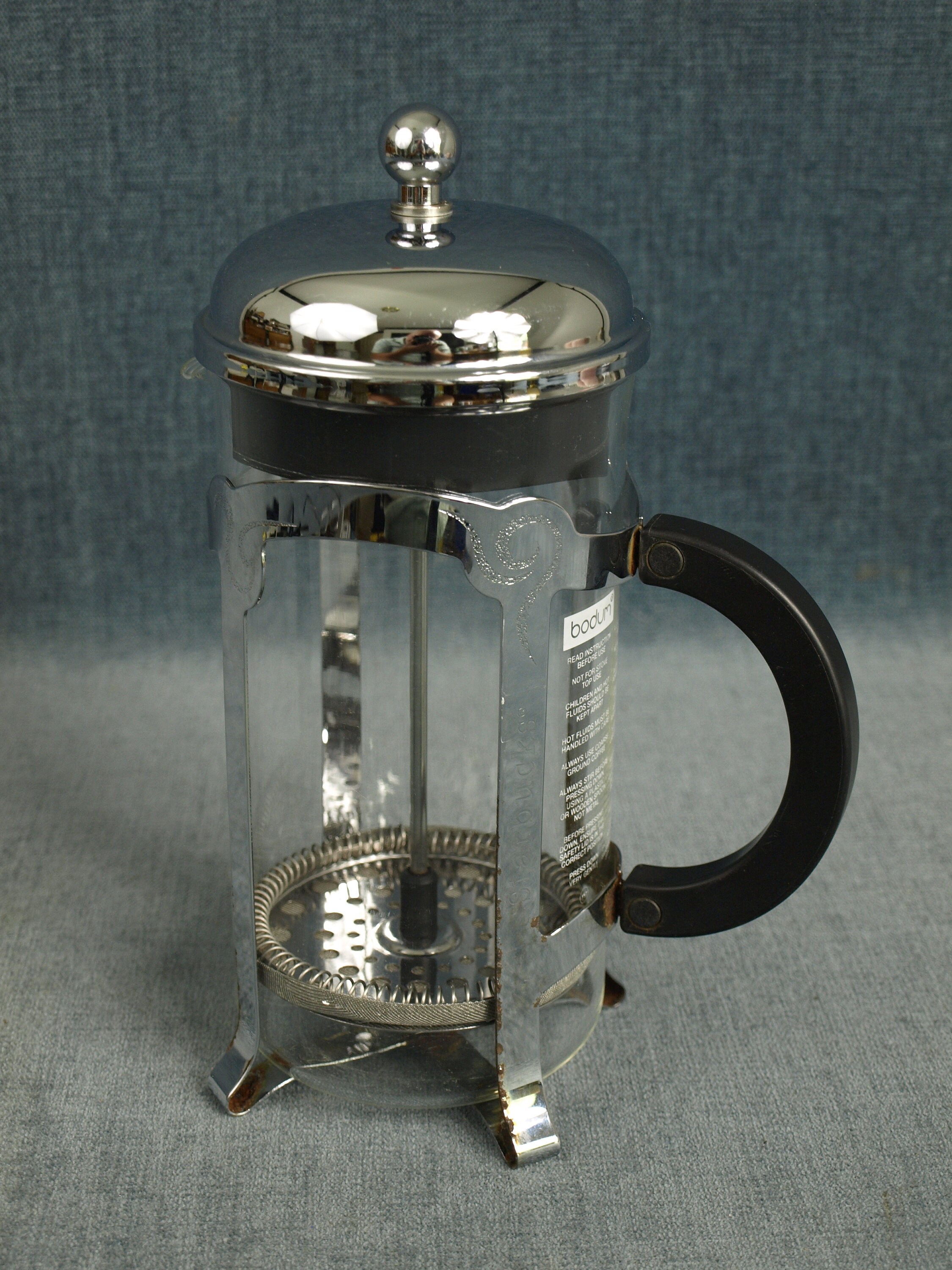 Starbucks Bodum Chrome Plated 4 Cup 