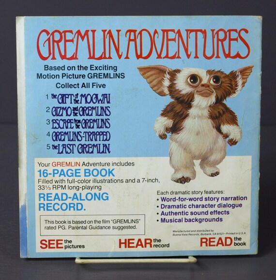 1984 Gremlins Book & Records - the Last Gremlin Story 5 and Escape