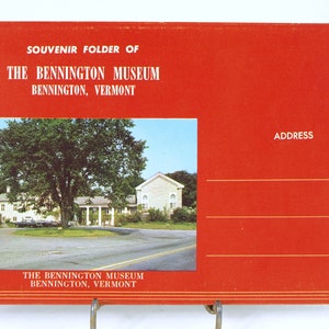 Vintage Souvenir Folder of The Bennington Museum of Bennington, Vermont - Fold Out Postcard Set, Circa 1970&#39;s - Travel & Memorabilia - VG
