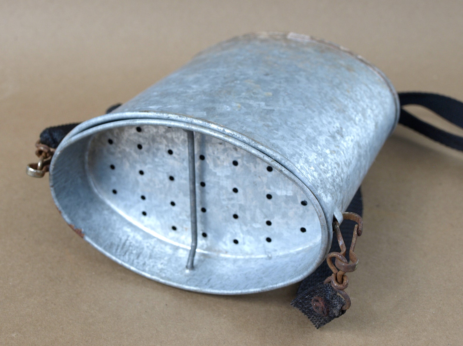 Vintage Galvanized Metal Bait / Minnow Wading Bucket With Etsy