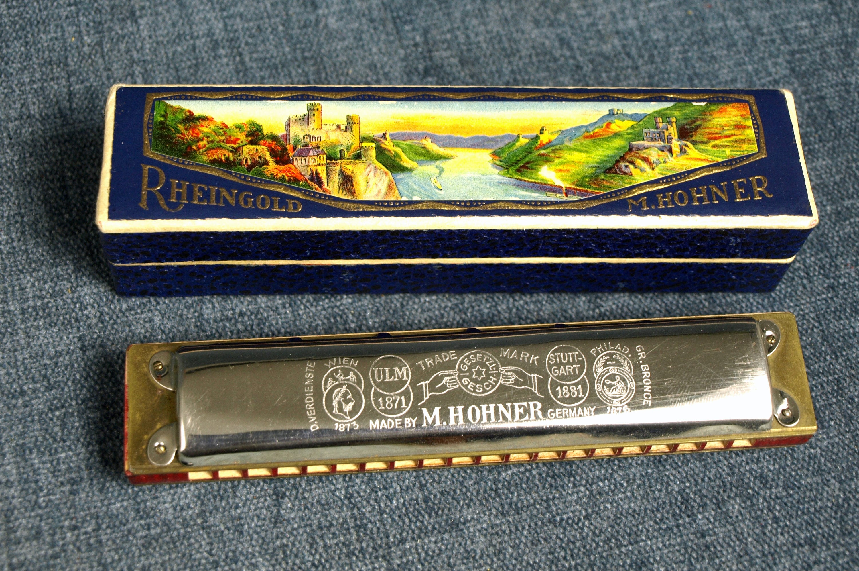 とっておきし新春福袋 Hohner M. Rheingold Box Original in Harp Harmonica Germany 管楽器・吹奏楽器