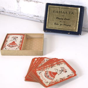 Vintage Canasta-speelkaarten - zonder spelregels - compleet kaartspel - in goede staat