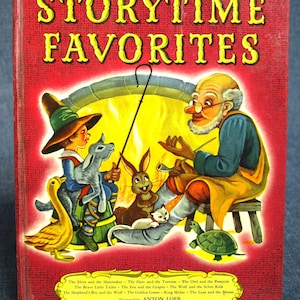 Vintage 1947  Storytime Favorites Illustrated by Anton Loeb Hardcover Children&#39;s Book Very Good Condition