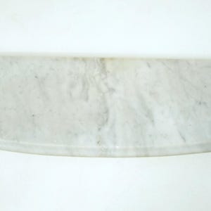 Antique / Vintage Solid White Carrara Marble Slab for Wash Basin Cabinet Sink Backsplash / Shelf - 30.5&quot; L x 6&quot; W - Restoration DIY