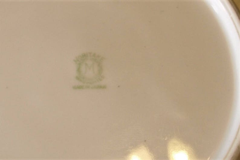 Noritake Hand Painted Double Handle Vintage Serving Bowl \u2013 Blue and White with Floral Design and Gold Trim