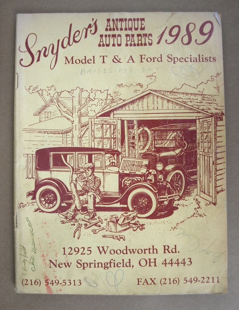 Vintage 1988 1989 Antique Auto Parts Catalogs Yesterday's Model A