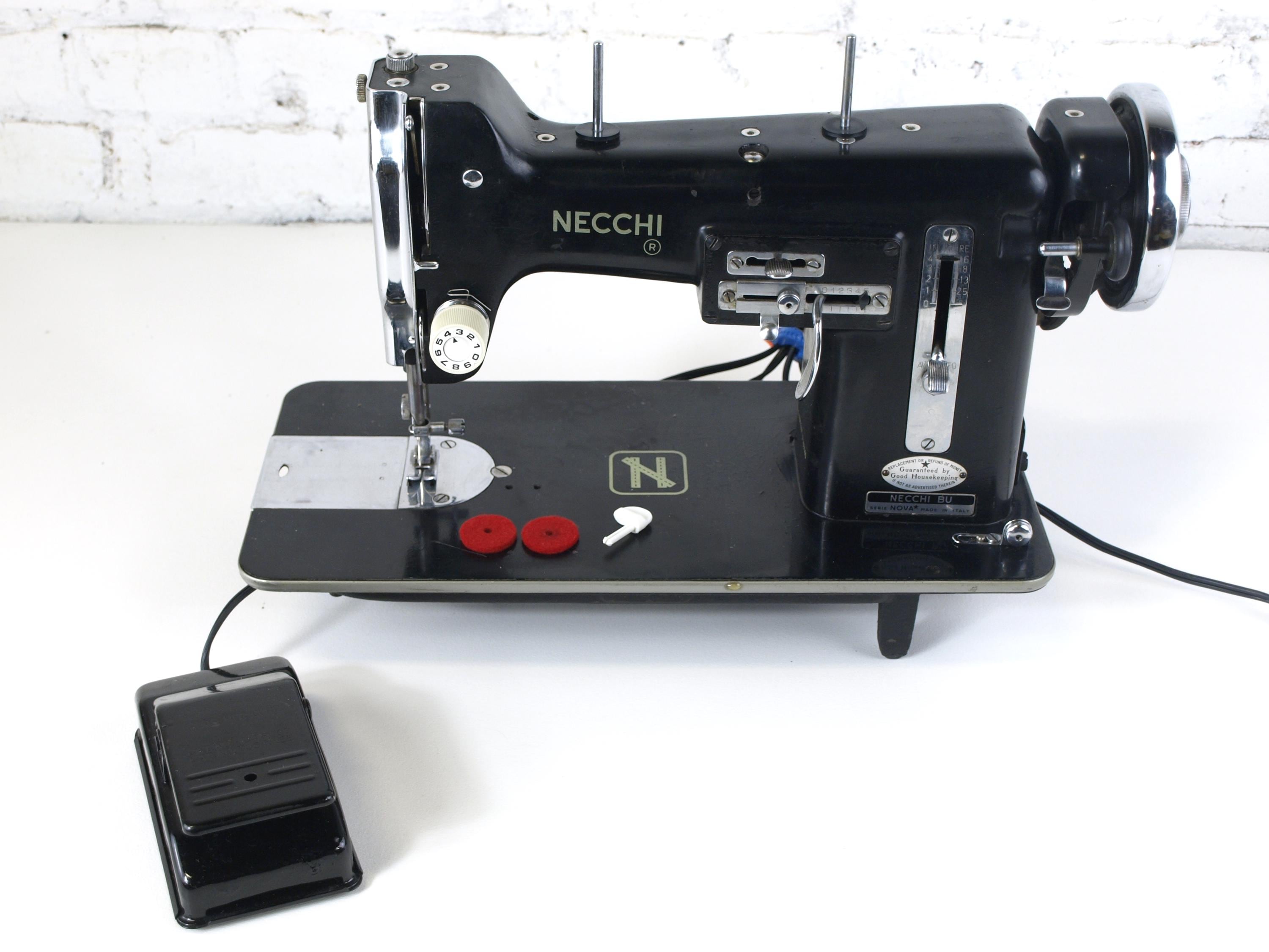 Vintage Necchi BU Nova Domestic Zig Zag Sewing Machine W/ Pedal