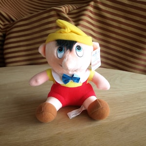 Vintage Walt Disney Pinocchio Plush Stuffed Animal 7" with Tag by Canasa