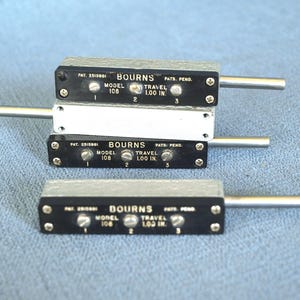 Bourns Model 108 Travel 1.00 Inch Resistor Trimmers Pat 2515981 - set of 6