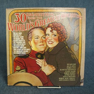 30 grandes éxitos de las mejores operetas del mundo. Álbum de vinilo. Colección de discos de vinilo. 1974. RCA Records ARL2-0553 Stereo