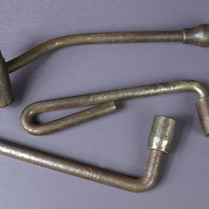 Antique Fixed Socket Wrenches - Frank Mossberg No. 660, Walden Worchester No. 2518 9/16&quot; & Hinsdale Ell Shaped 9/16&quot; - Lot of 3