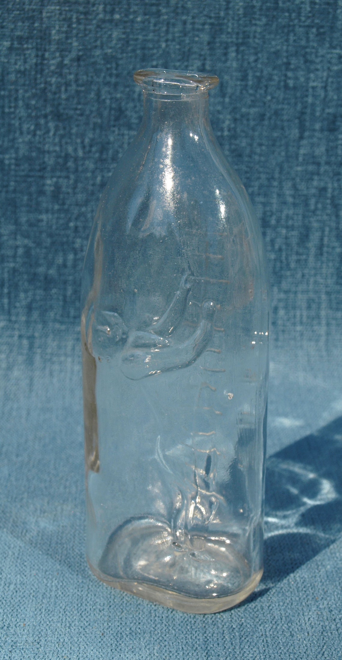 Vintage 8 Ounce / Oz Clear Glass Baby Milk Bottle With Etsy