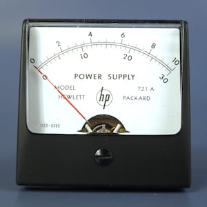 Vintage Hewlett Packard Model 721A Power Supply PN 1120-0069 Bakelite Dial Gauge