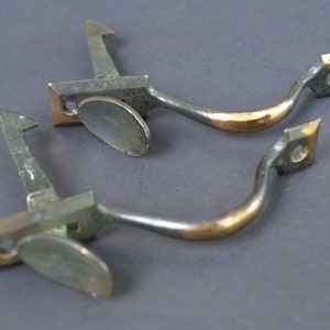 Antique Spring loaded Cabinet Door Pulls, Black finished Copper - Set of 2 - No Strikes - Very Good Working Condition