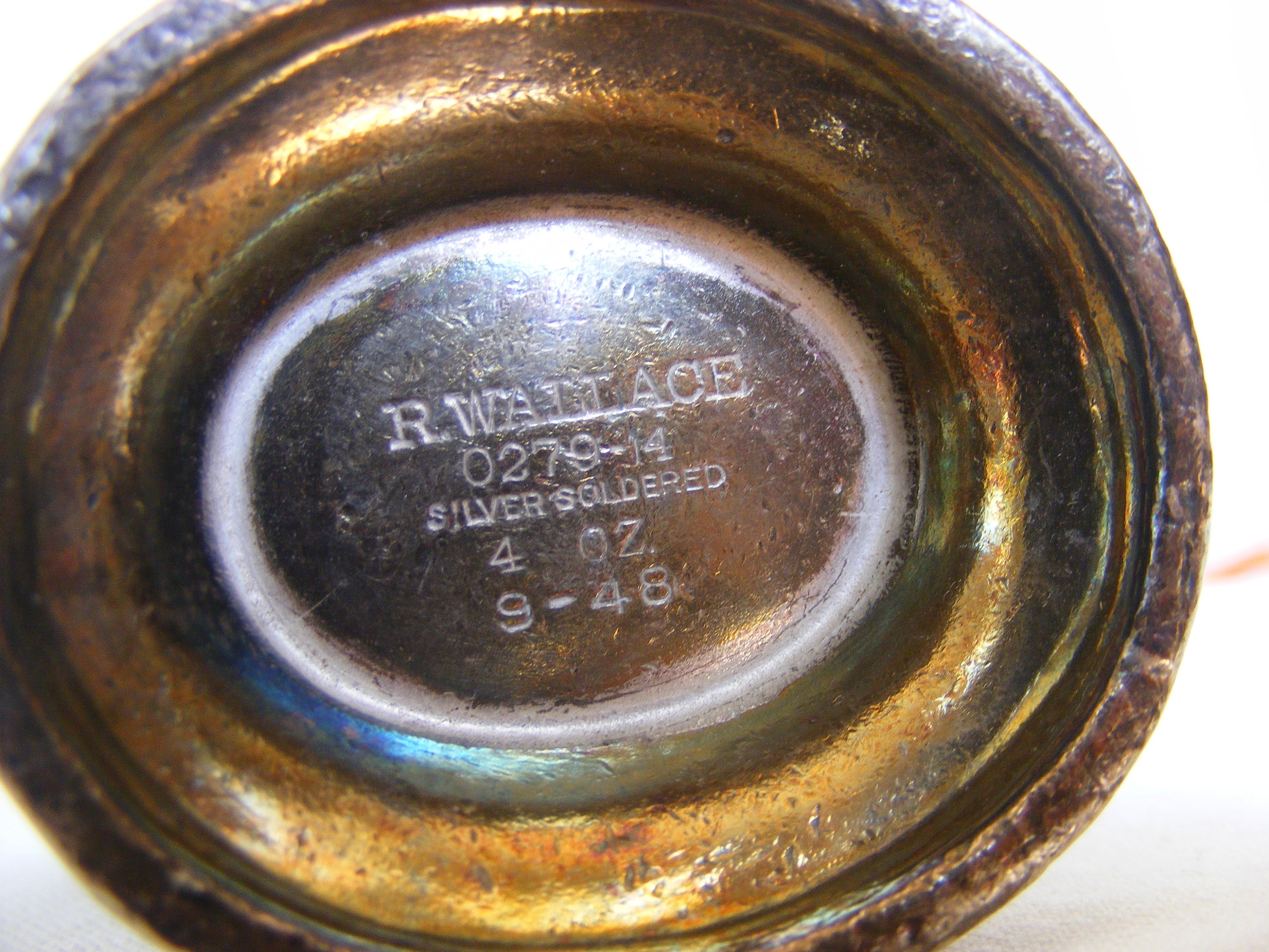 Antique R. Wallace Silver Soldered 4 ounce Creamer No. 948 or Etsy