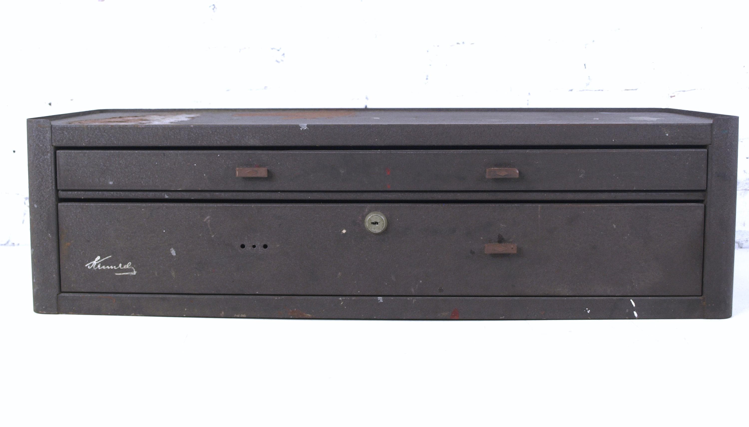 Vintage Kennedy MC-28 Machinist Middle Tool Box Chest 2 Drawer