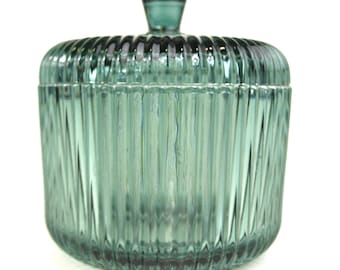 Zuccheriera vintage Opalhouse con coperchio a coste verde foresta
