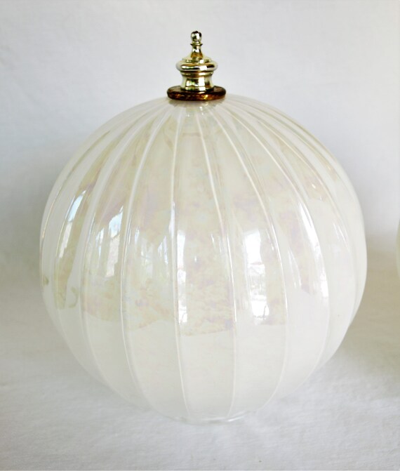 Vintage Iridescent Pearlescent Ceiling Fan Light Shade Etsy