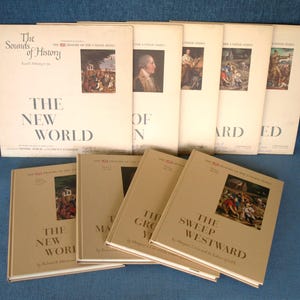 Vintage 1963 Time Life Geschichte der Vereinigten Staaten und - 4 Bände und 5 entsprechende The Sounds of Love Albums