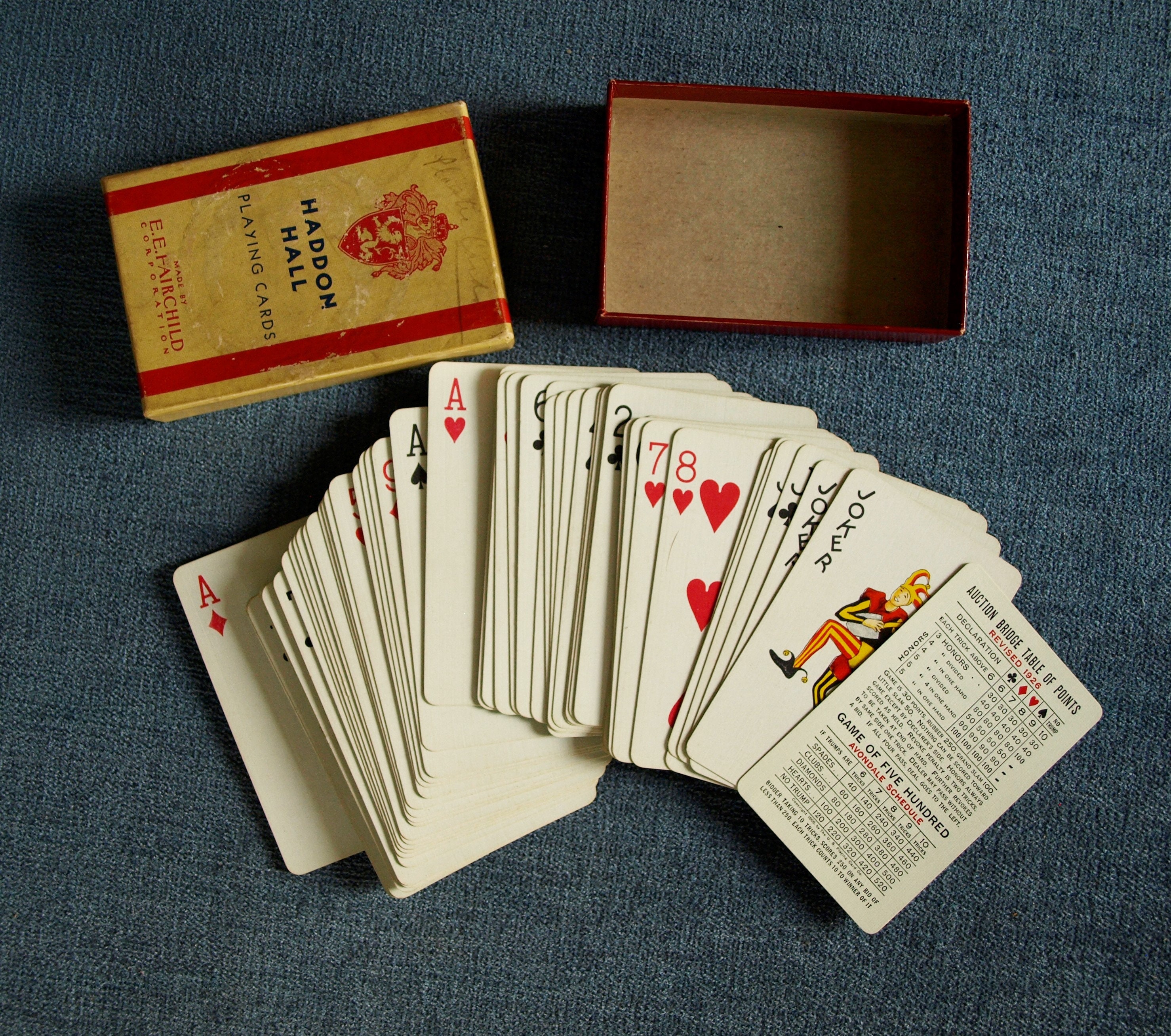 Vintage Haddon Playing Cards Made By E E Fairchild Corp Usa Etsy