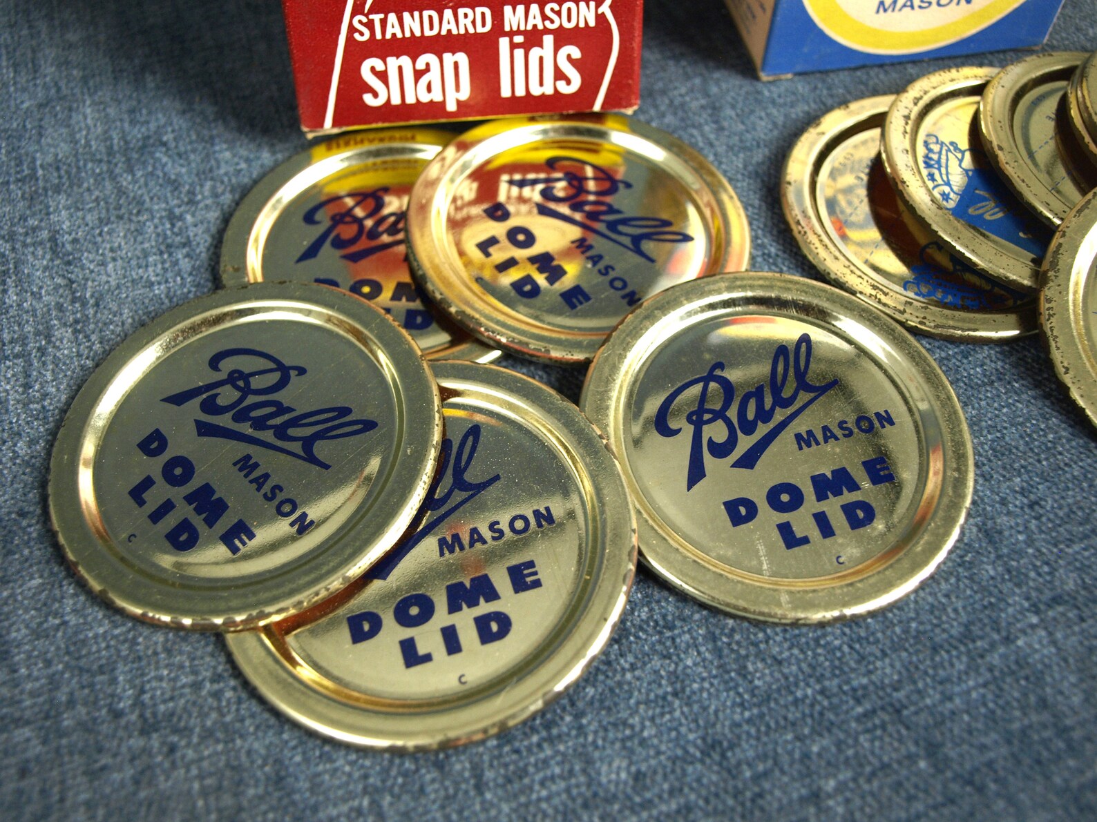 Vintage Ball Mason Jar Dome Lids and Bernardin Boxes / Box Etsy