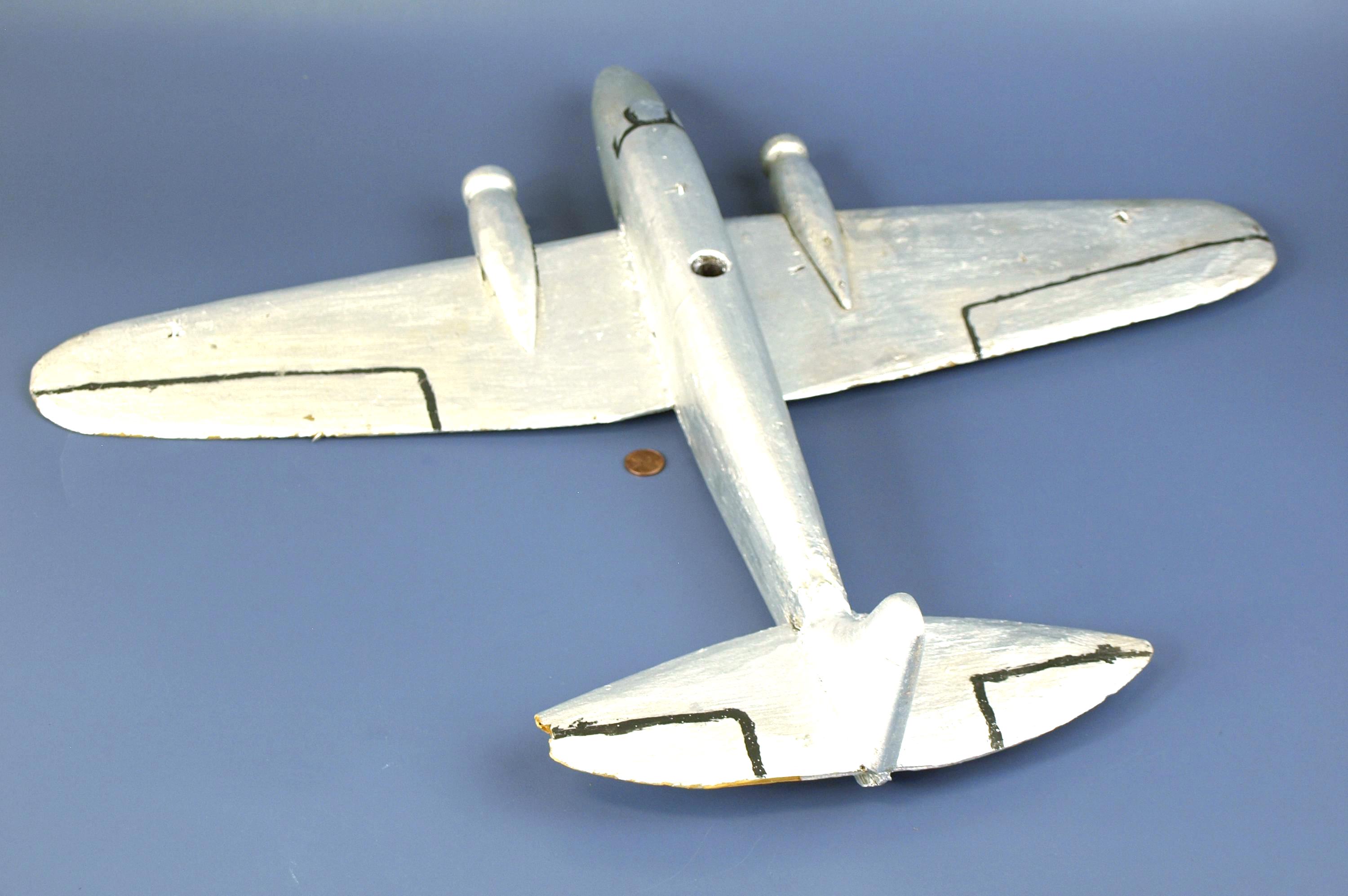 大型手彫り木製フォークアート第二次世界大戦爆撃機/飛行機模型玩具 