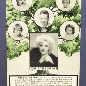 Carte postale Your Future Partner / Wife Fortune - 1941 Exhibit Supply Co., Chicago