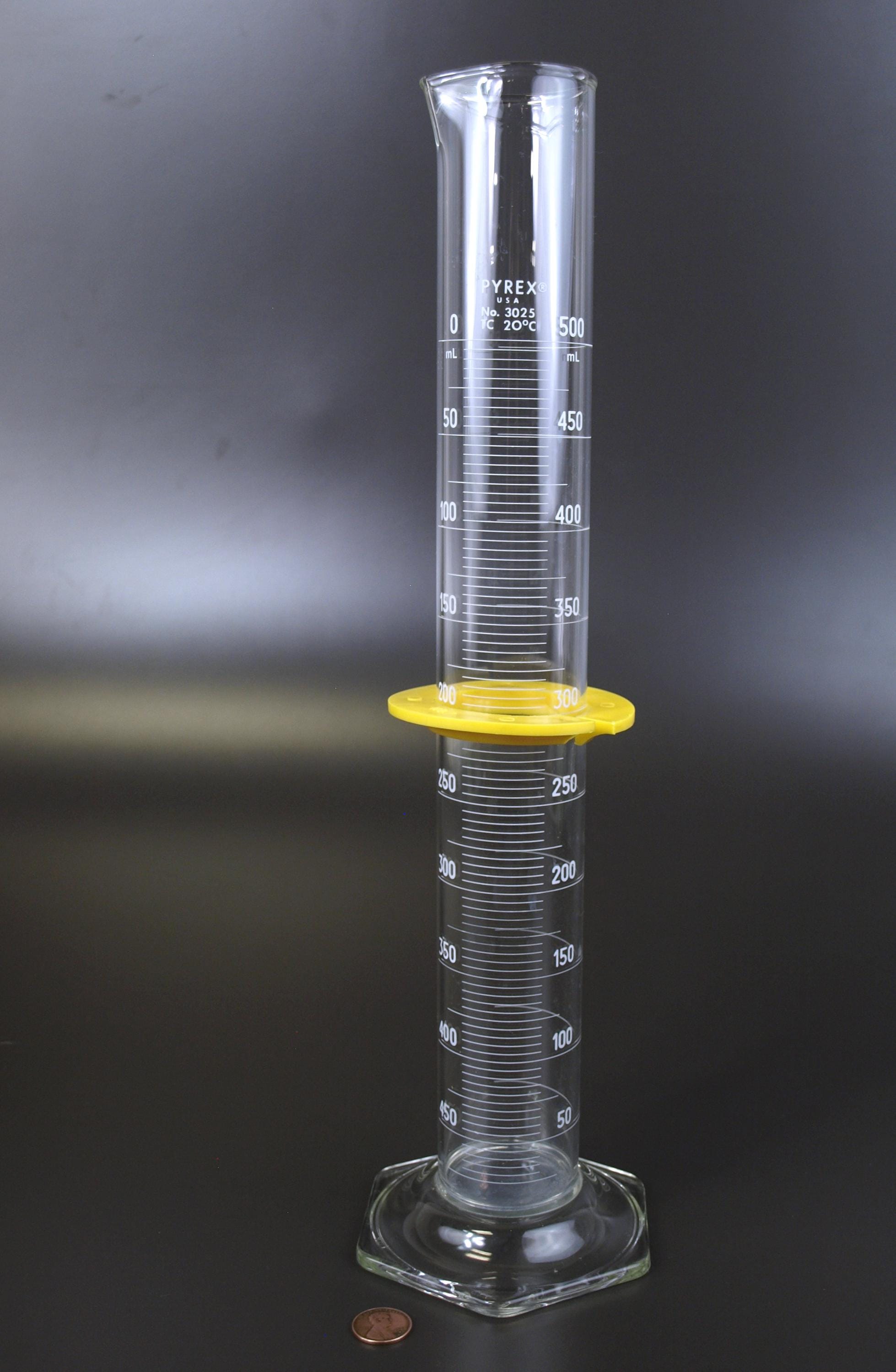 Pyrex Lab Sparge Vintage Pyrex 500 Ml Graduated Cylinder Glass Beaker No. 3025 TC 20 C ...