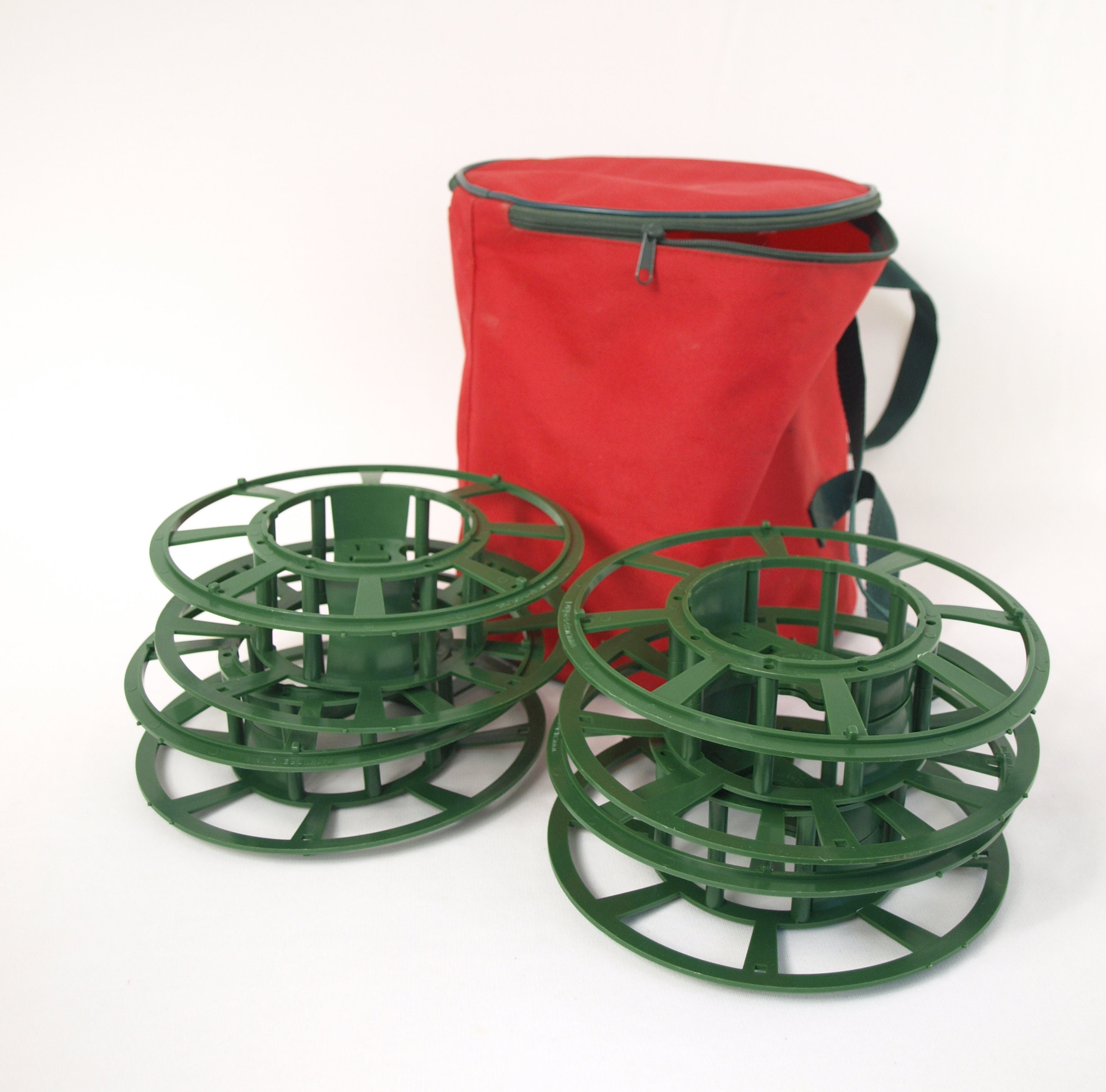 Vintage Christmas Light Storage, 4 Reels & Storage Bag Tangle-free Light  Storage in Handled Cloth Tote Excellent Condition 