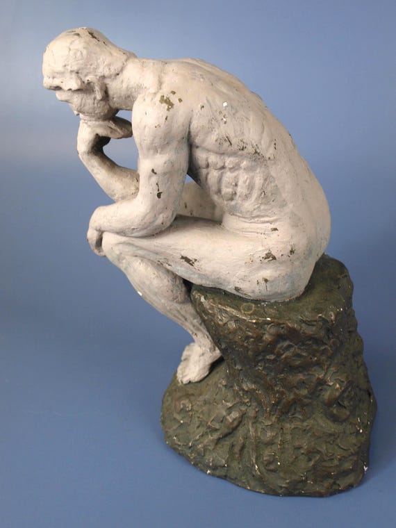 1964 Austin Productions Thinker After Auguste Rodin Vintage Hand