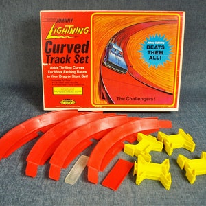 Vintage Johnny Lightning Curved Track Set in Original Box by Topper Toys - Superb Condition - Very Rare
