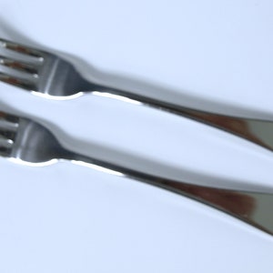 Vintage Pair of Dansk Stainless Steel Cocktail Seafood Forks - 2 Forks - Dining and Serving - Party Supplies - Appetizer Forks