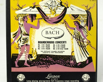 Bach Brandenburg Concerti Album Box Set - The Stuttgart Chamber Orchestra Conducted by Karl Munchinger - London Records LL-1457/8 - Mint