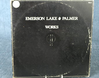 Emerson Lake & Palmer Works Volym 1 Vintage Vinylalbum SD-2-7000 2 Album Set med 1992 World Tour Nyhetsartikel 1977 Atlantic Recording Corp