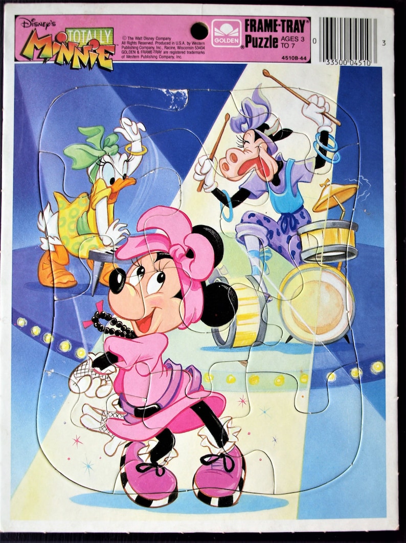 Disneys Totally Minnie Frame Tray Puzzle by Golden 4510B44 Etsy