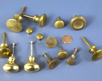 Vintage Brass Drawer Pulls Lot of 14 Brass Cabinet Knobs Restoration Hardware