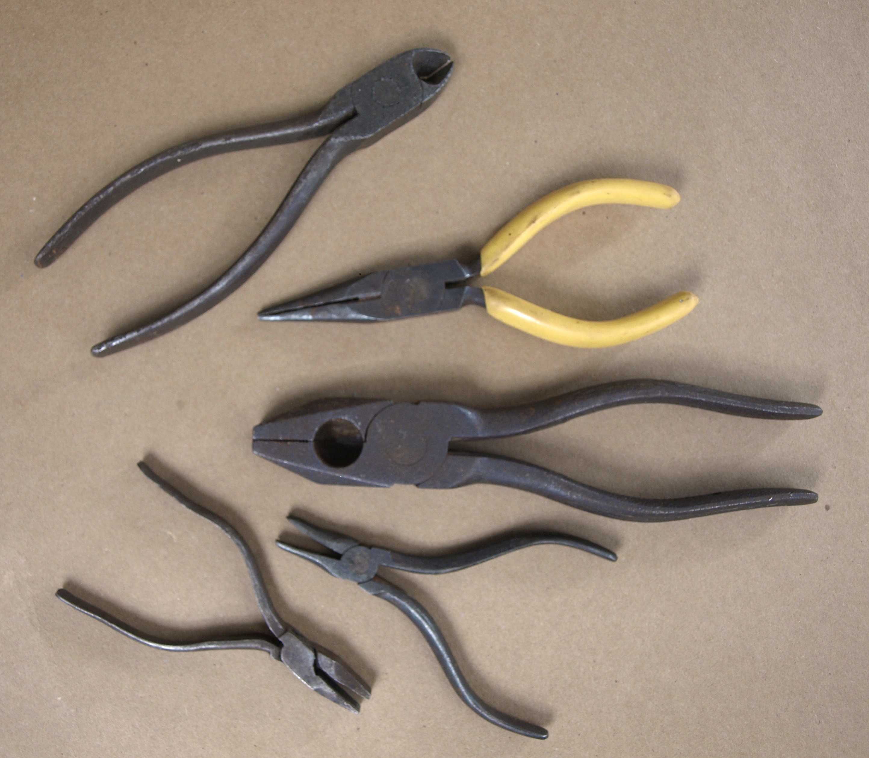 Vintage Set of Needle Nose and Bull Nose Pliers and Dyke Snips Etsy