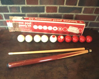 Kit de accesorios para billar de rebote de Championship: bolas de rebote y taco de billar