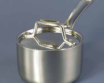 Vintage Le Gourmet Chef Kochtopf 1 Quart mit Deckel, schwerer Edelstahl | Gebraucht und in einem guten Zustand