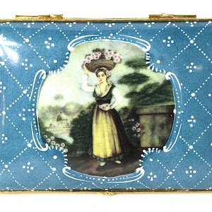 Scatola per sigarette vintage in porcellana francese in stile Limoges, circa anni '60 - Made in China - Tobacciana - Ottime condizioni