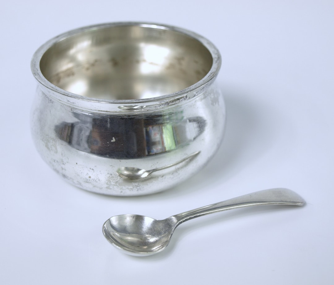 Vintage Silver Plated Salt Cellar and Spoon Spoon Made in England Etsy