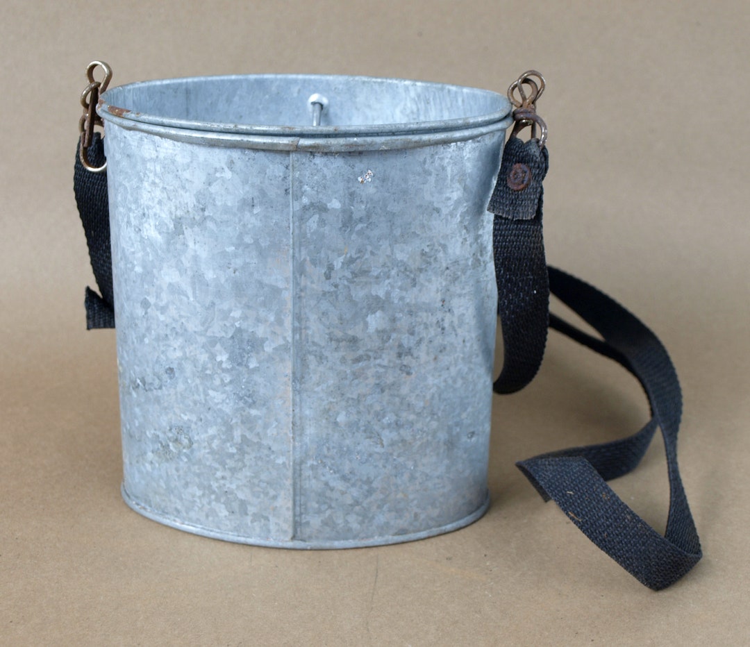 Vintage Galvanized Metal Bait / Minnow Wading Bucket With Etsy