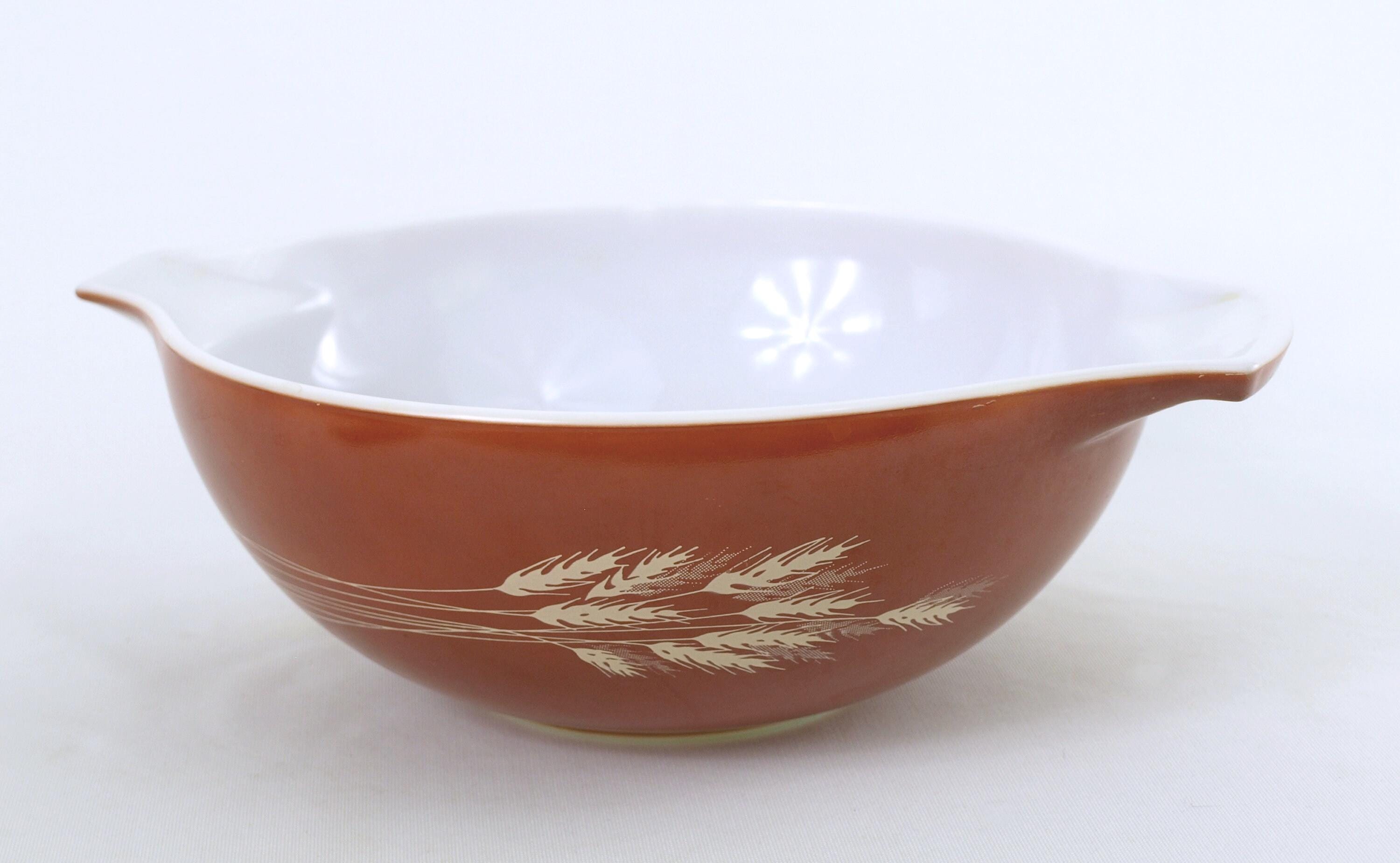 Vintage Pyrex 13" Cinderella Mixing Bowl "Autumn Harvest" Pattern, Circa 1980's - Discontinued Pattern - Very Good Condition