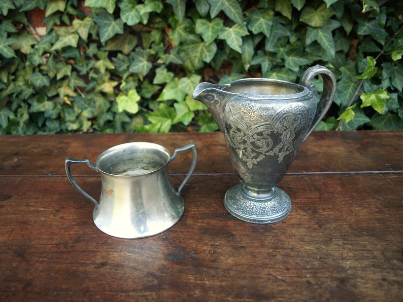 Vintage Silver Plate Creamer Wilcox S P Co International S Etsy