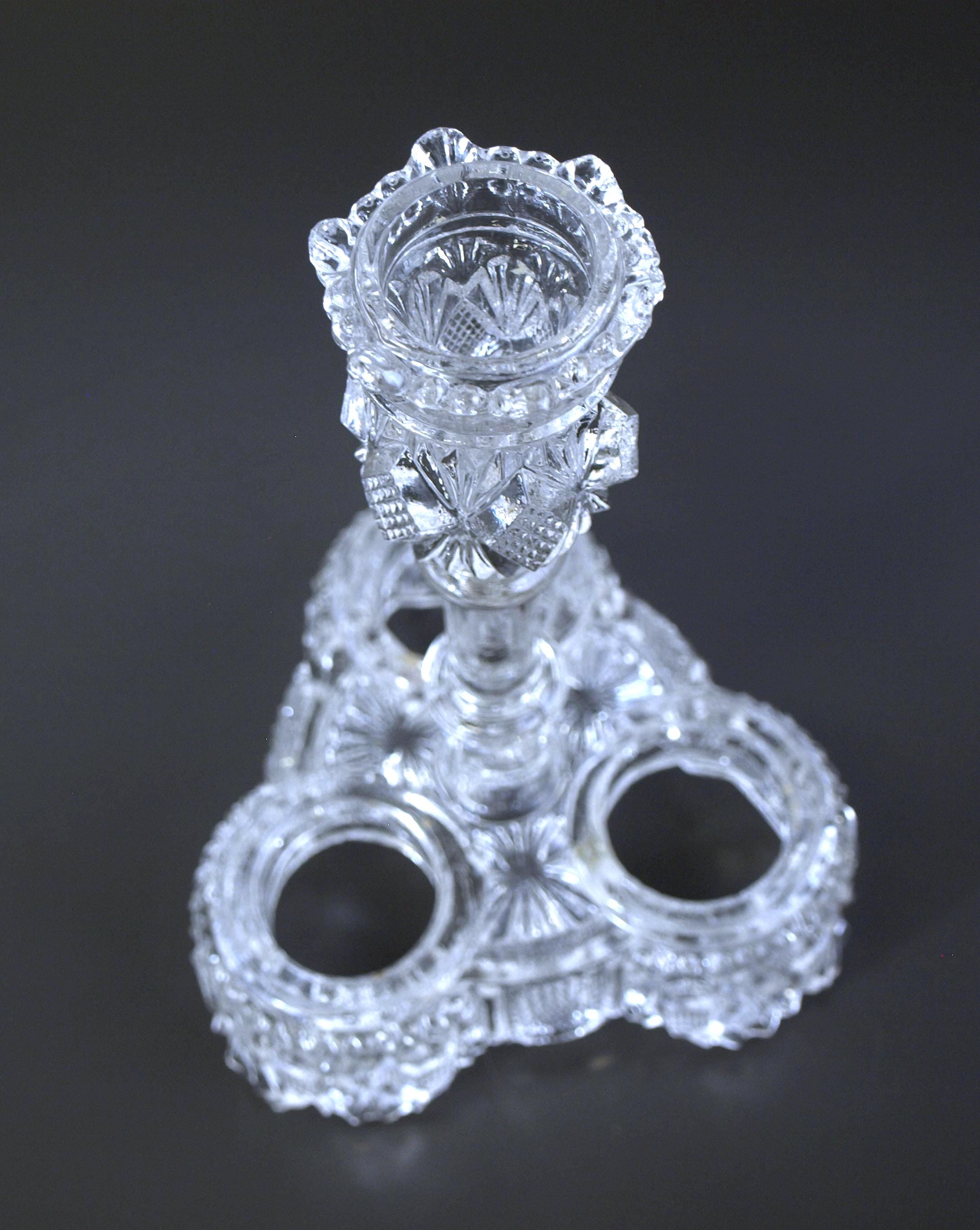 Antique Victorian Elson Glass Co EAPG Castor Condiment Set with