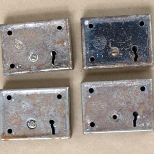 Antique Russell & Erwin Iron Mortise Locks, No Keys - Includes 4 Locks - Circa 1800&#39;s - Salvage Hardware for Parts or Repair